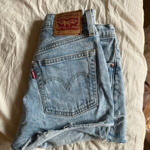Levi's 501 light wash denim shorts